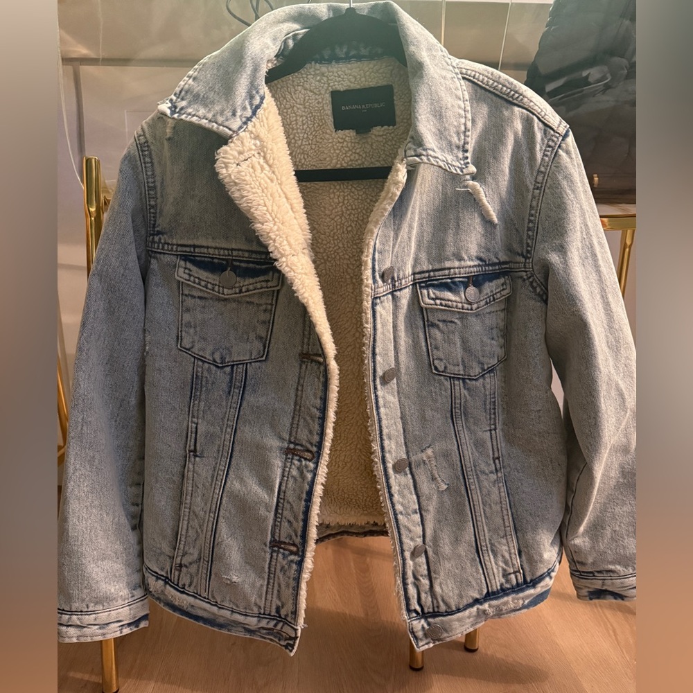 Banana Republic Light Blue Sherpa Jacket